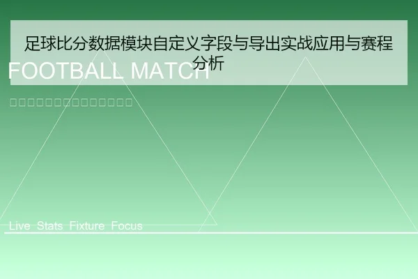足球比分数据模块自定义字段与导出实战应用与赛程分析